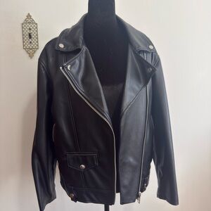 Bershka Dark Leather Jacket